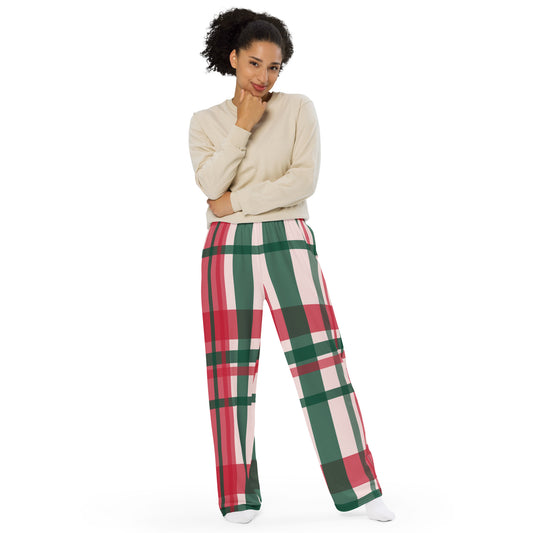 All-over print unisex wide-leg pants