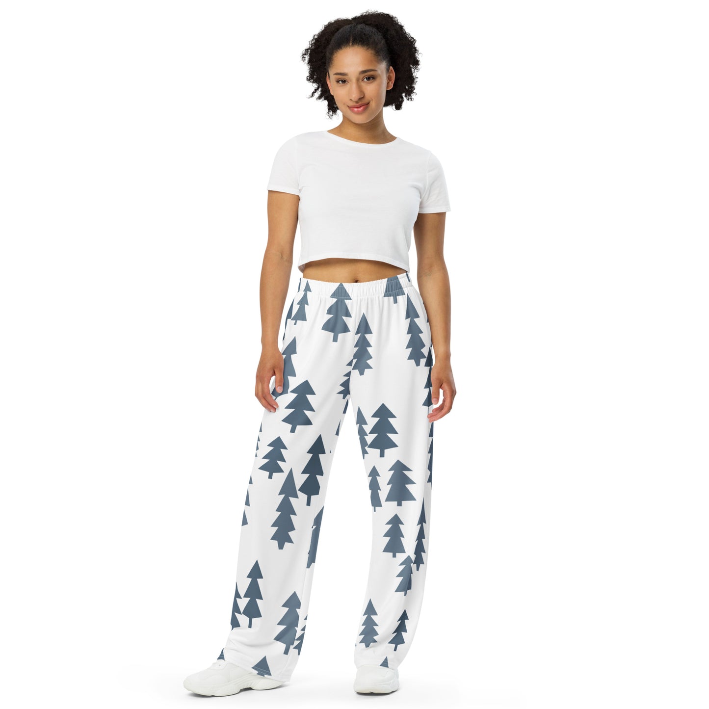 All-over print unisex wide-leg pants