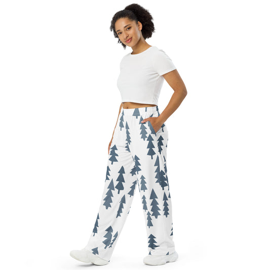 All-over print unisex wide-leg pants