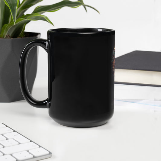 Black glossy mug