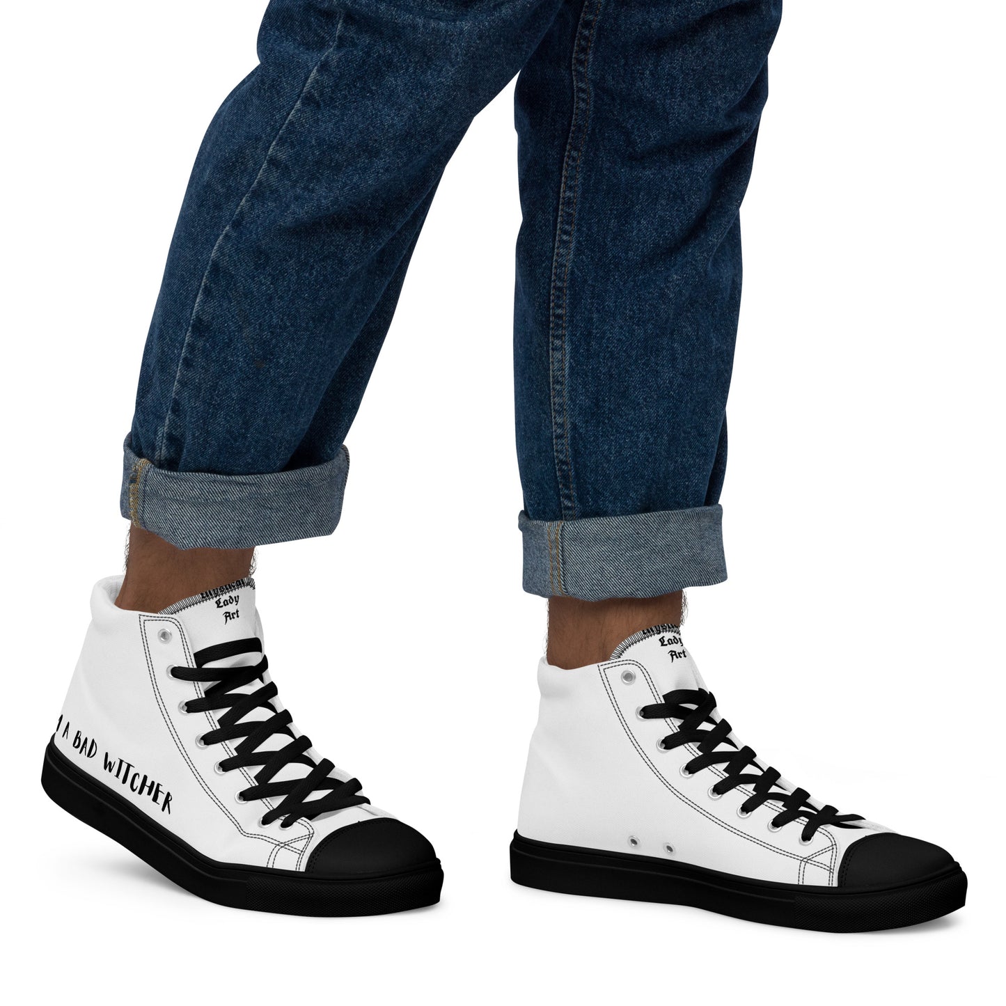 Men's high top canvas shoes