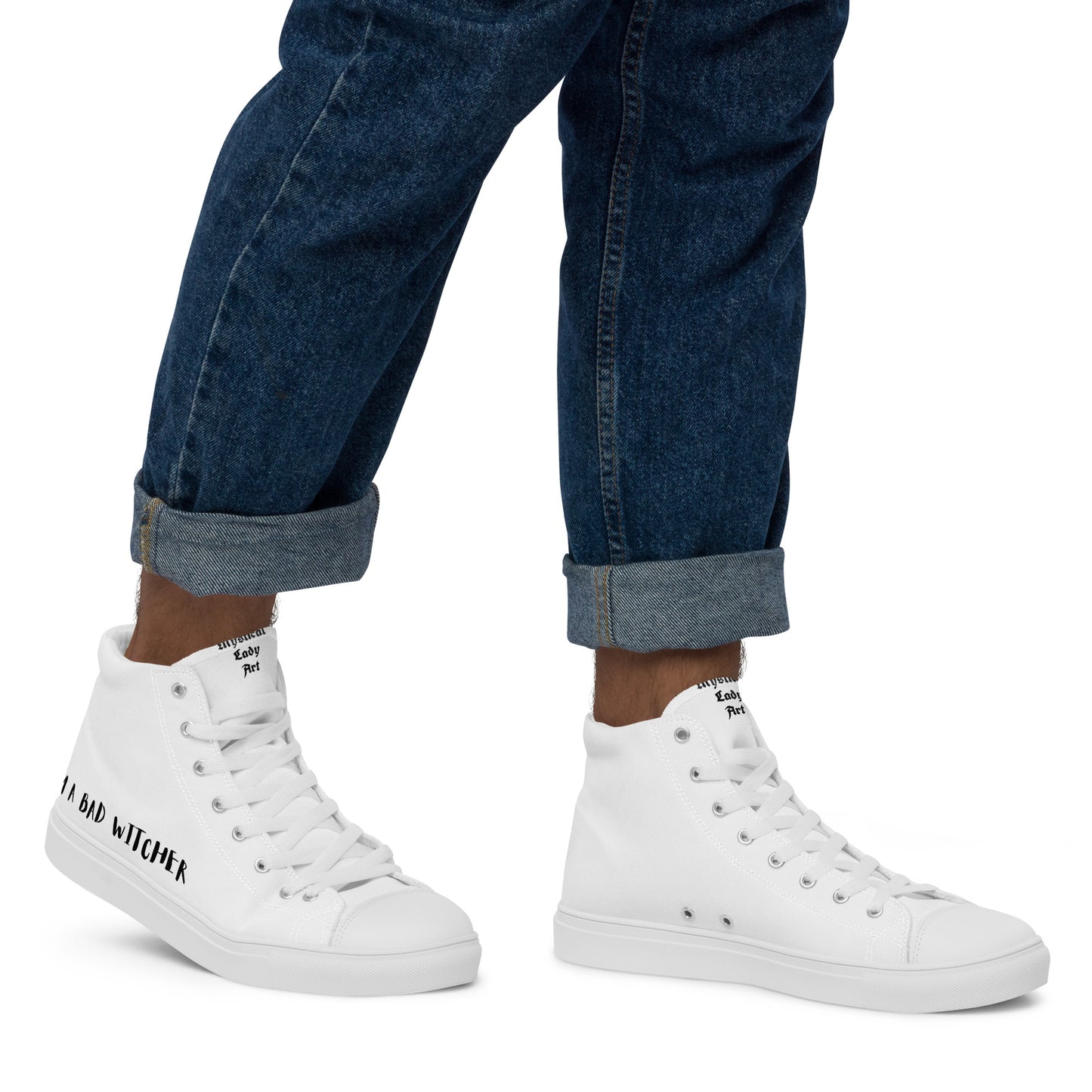 Men's high top canvas shoes