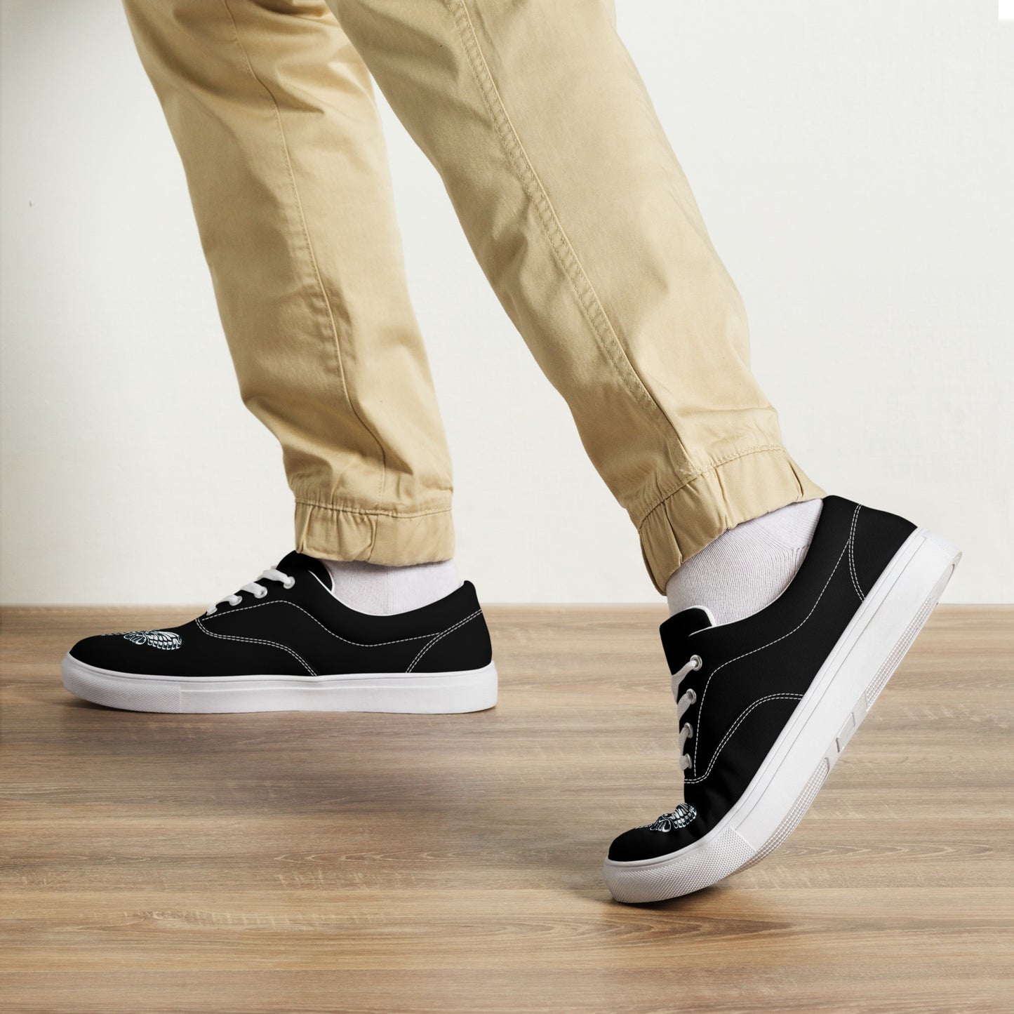 Men's lace-up canvas shoes