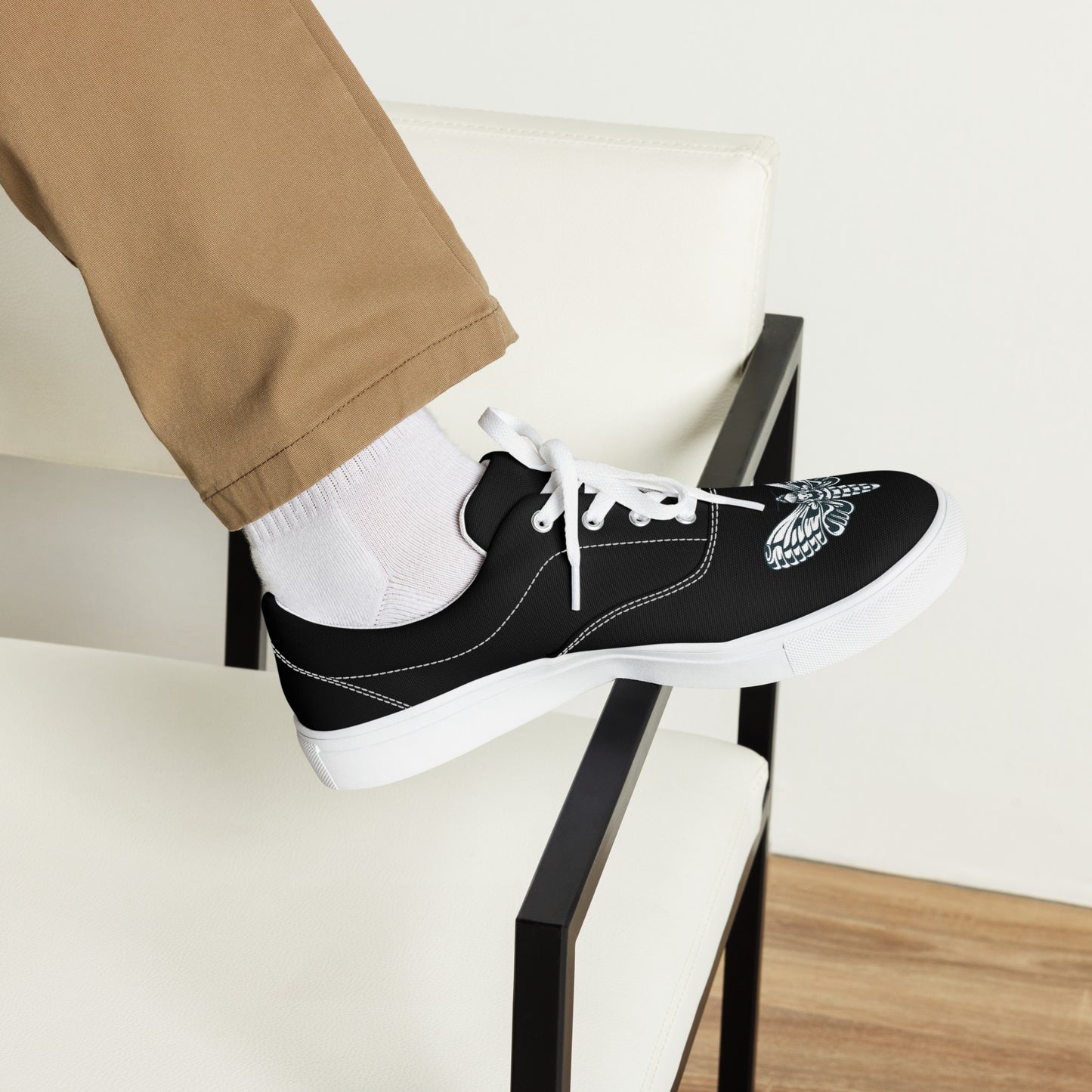 Men's lace-up canvas shoes