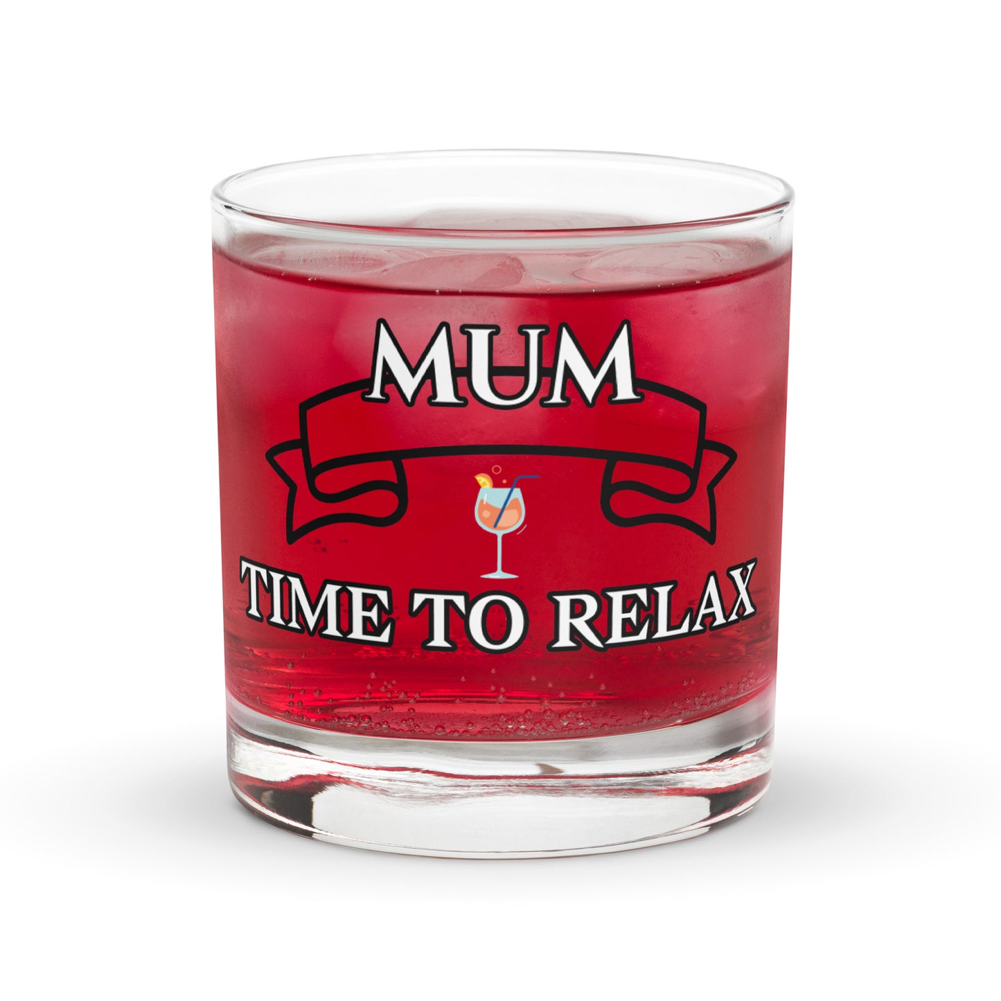 Time to Relax Mum Rocks glass