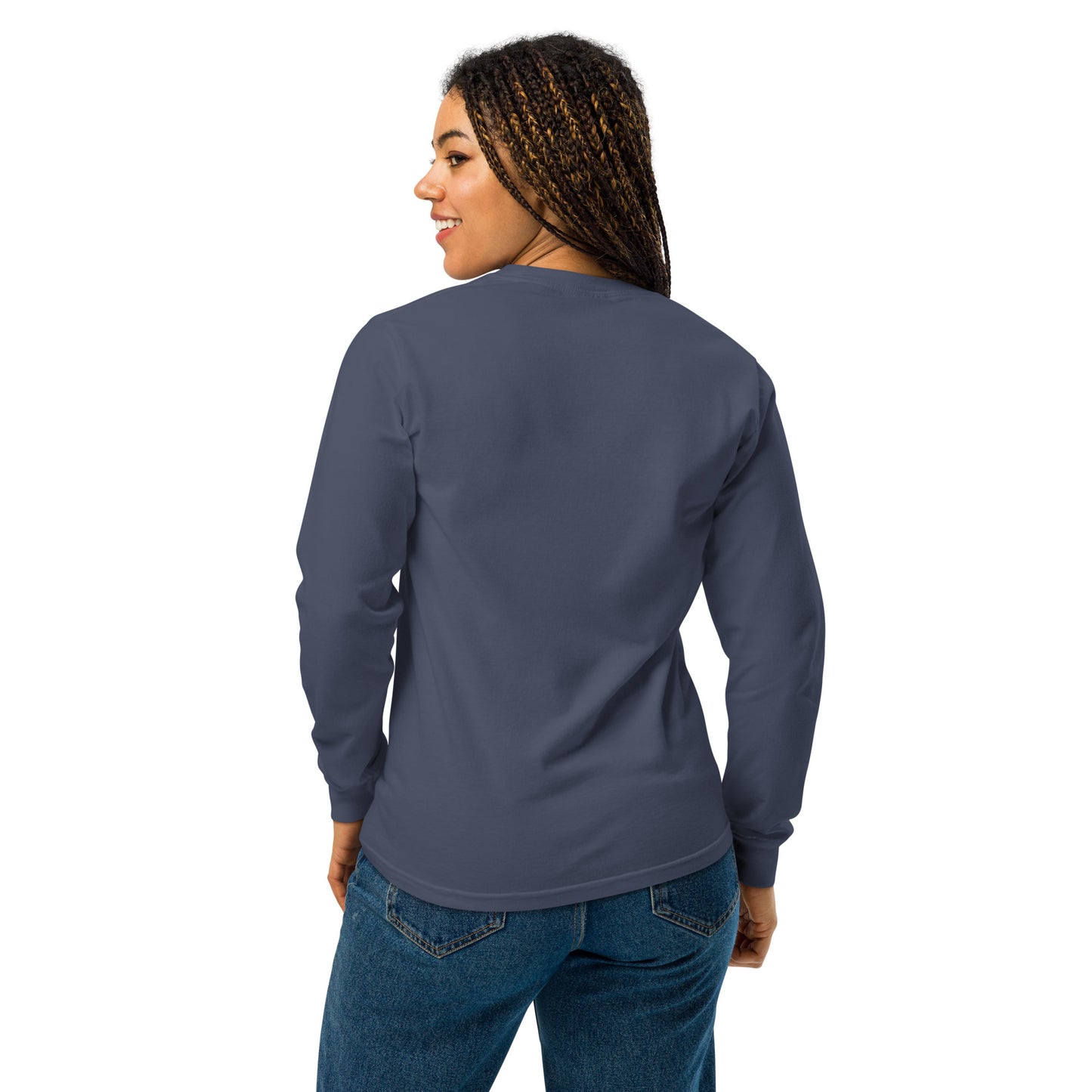 Garment-dyed heavyweight long-sleeve shirt