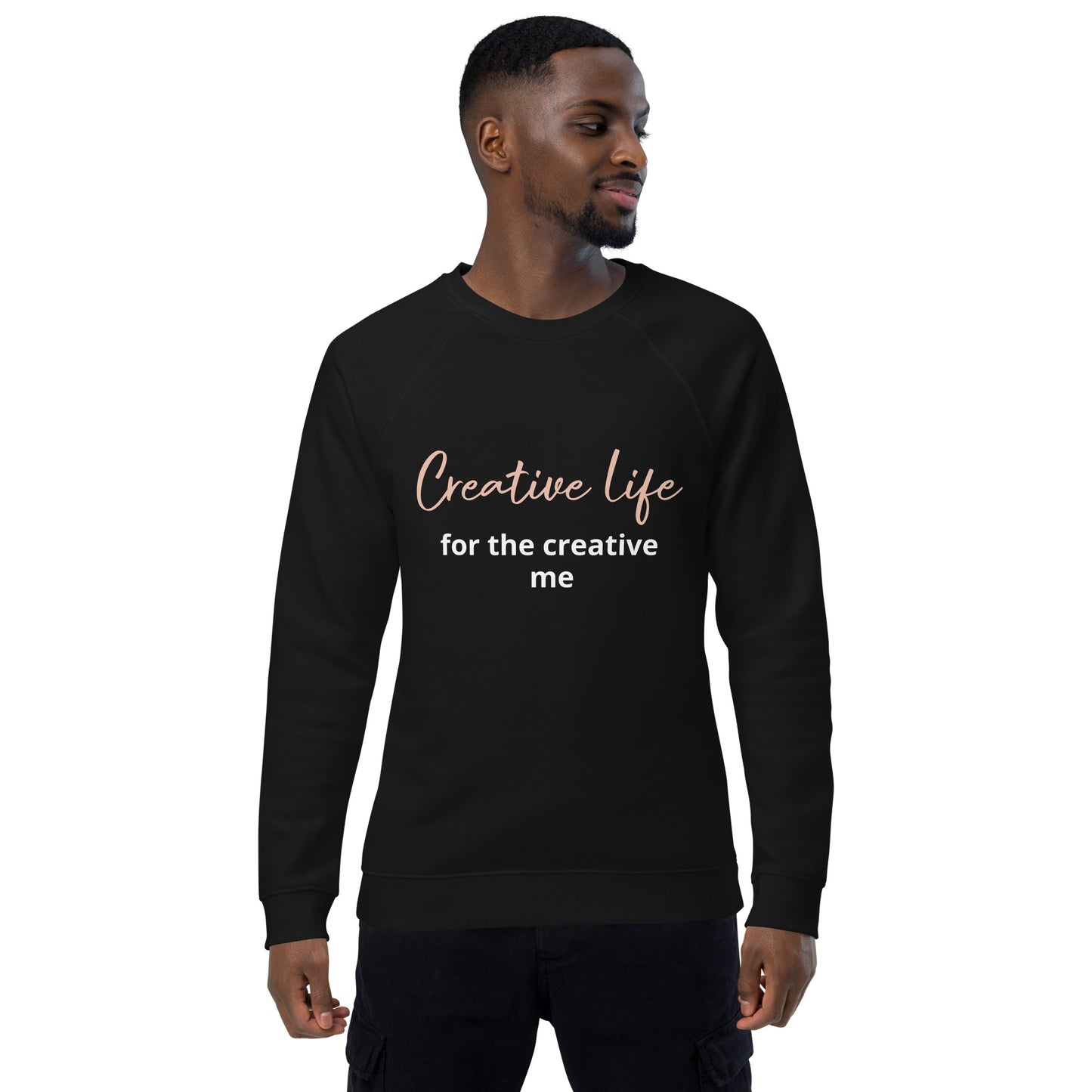 Unisex organic raglan sweatshirt