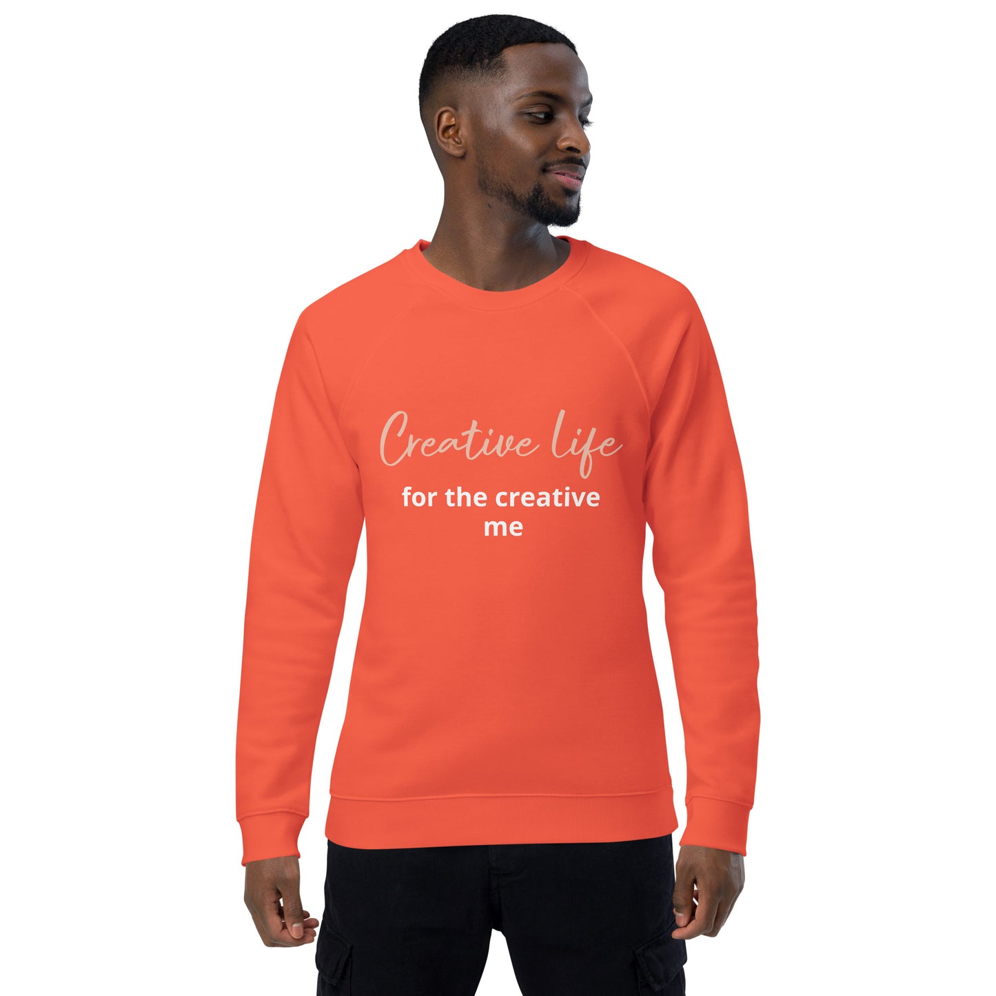 Unisex organic raglan sweatshirt