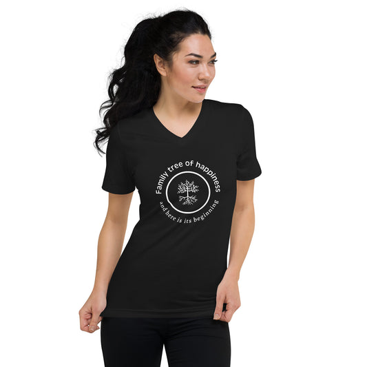 Unisex Short Sleeve V-Neck T-Shirt